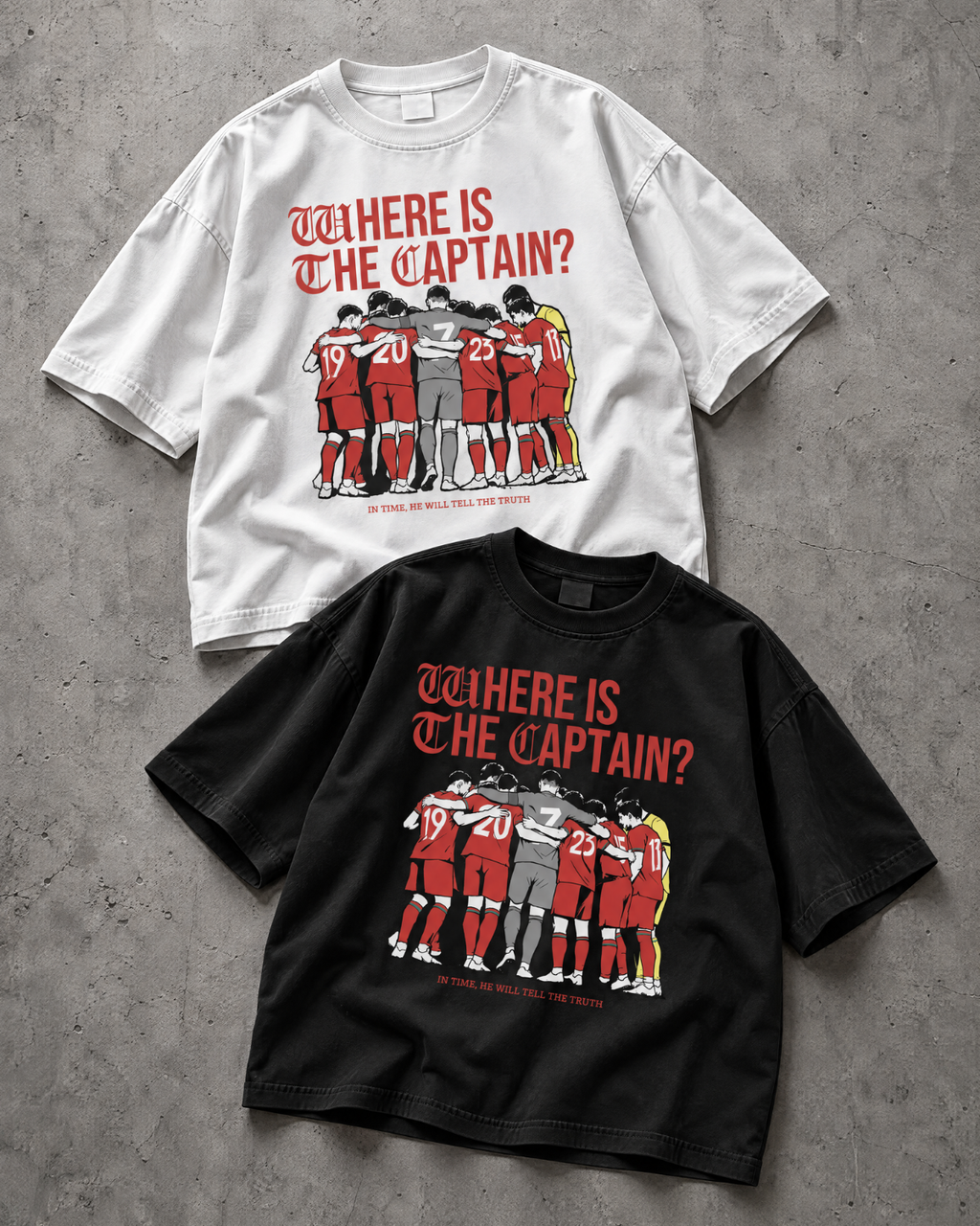 WHERE IS THE CAPTAIN OVERSIZED T-SHIRT