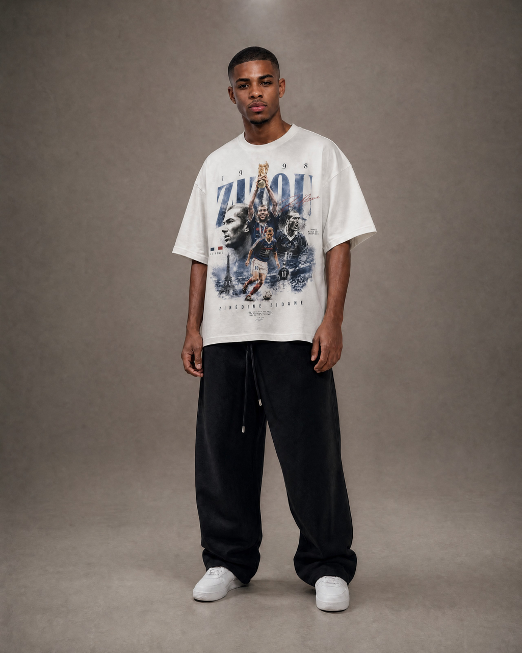 Oversize T-Shirt Logo für schwarz