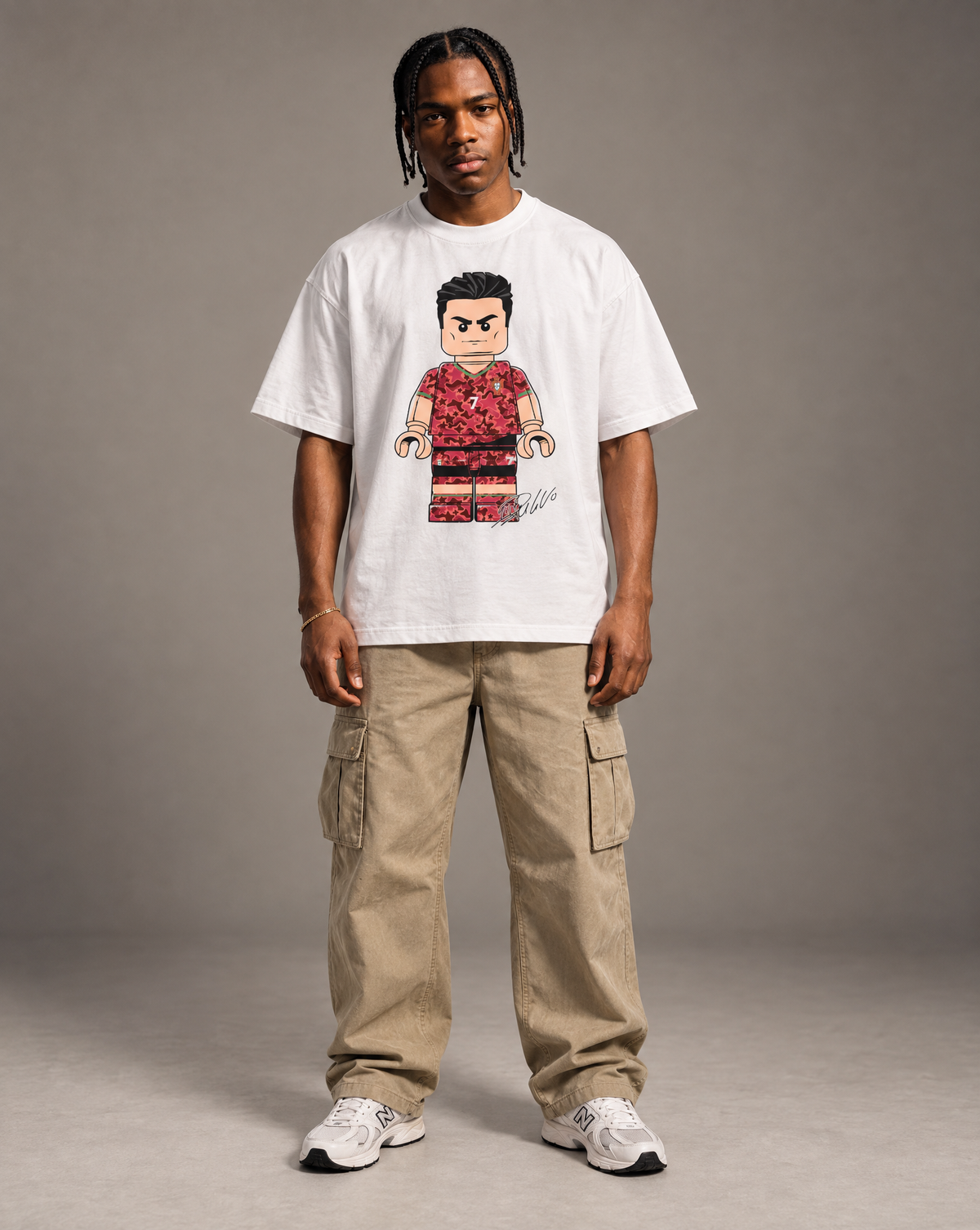 CHRISTIANO RONALDO TOY FIGURE OVERSIZED SHIRT