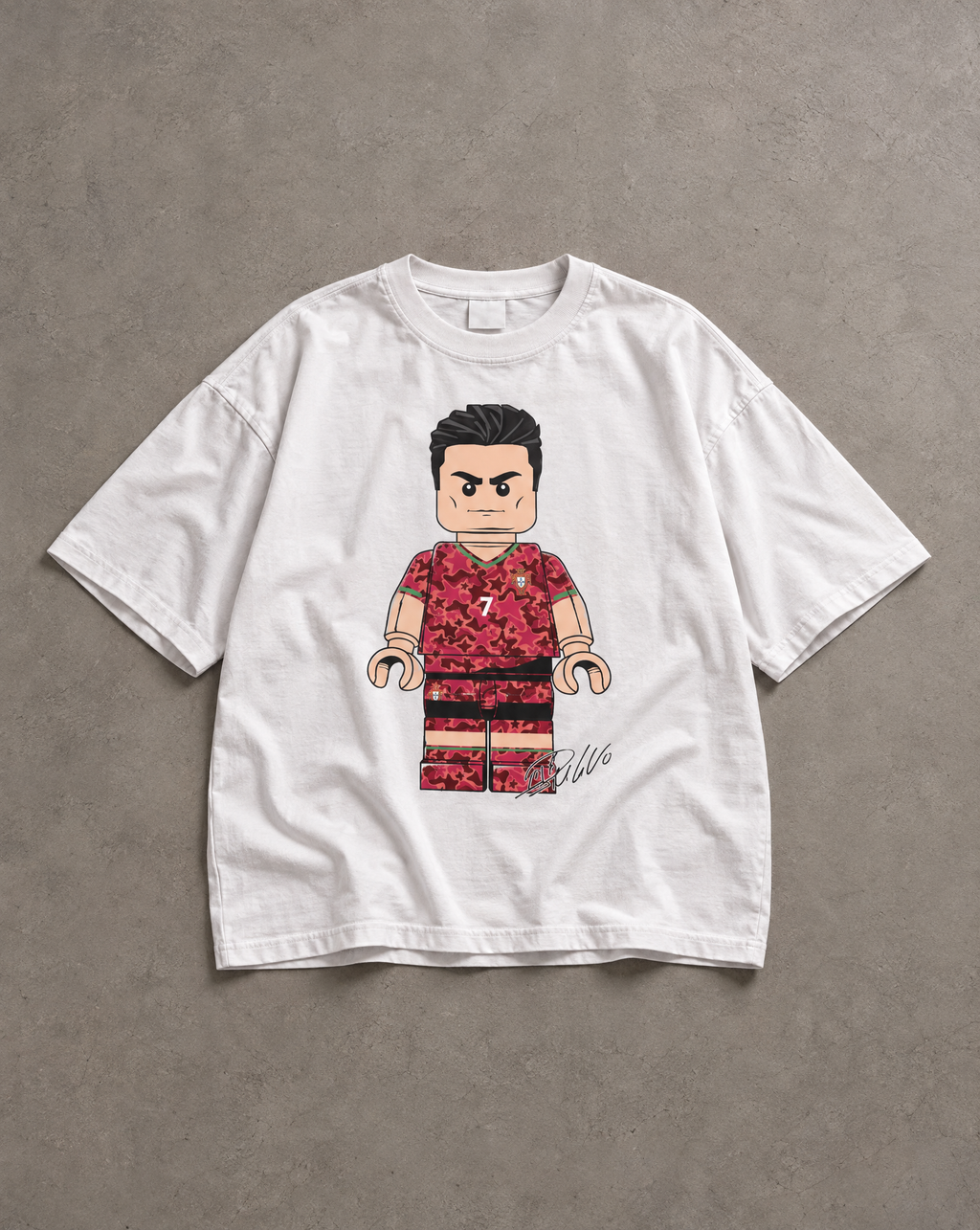 CHRISTIANO RONALDO TOY FIGURE OVERSIZED SHIRT