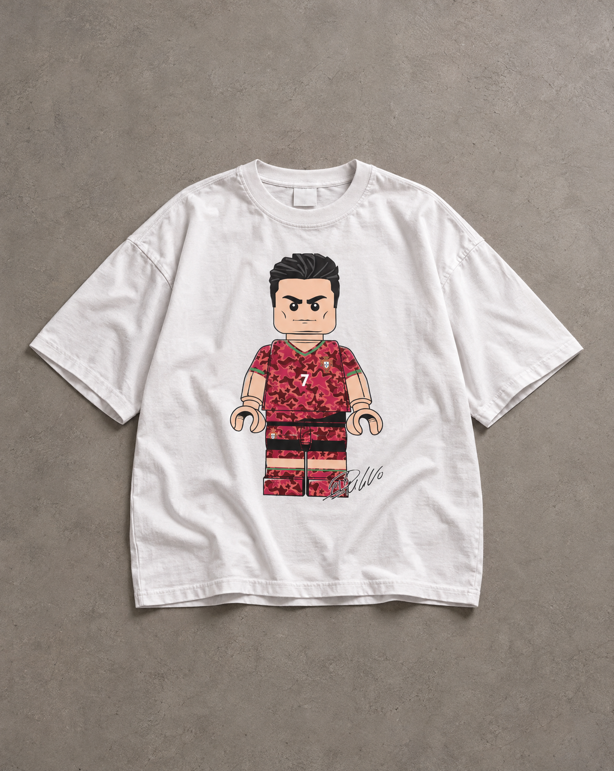 CHRISTIANO RONALDO TOY FIGURE OVERSIZED SHIRT